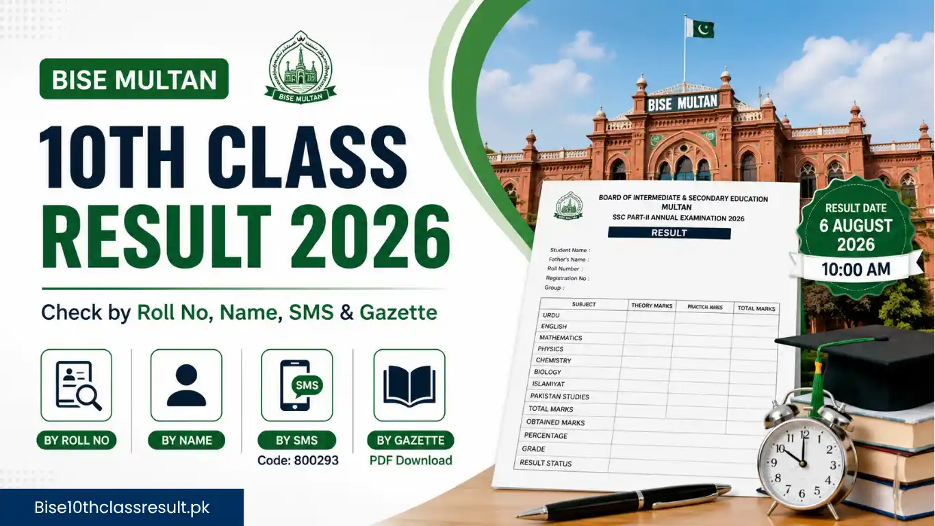 Check BISE Multan 10th class Result 2026
