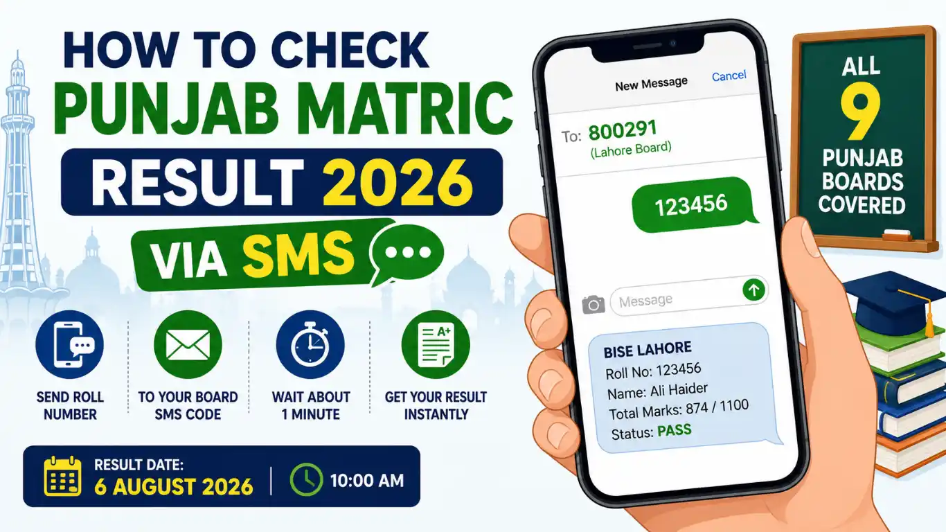 How to Check 10th class Result 2026 via SMS